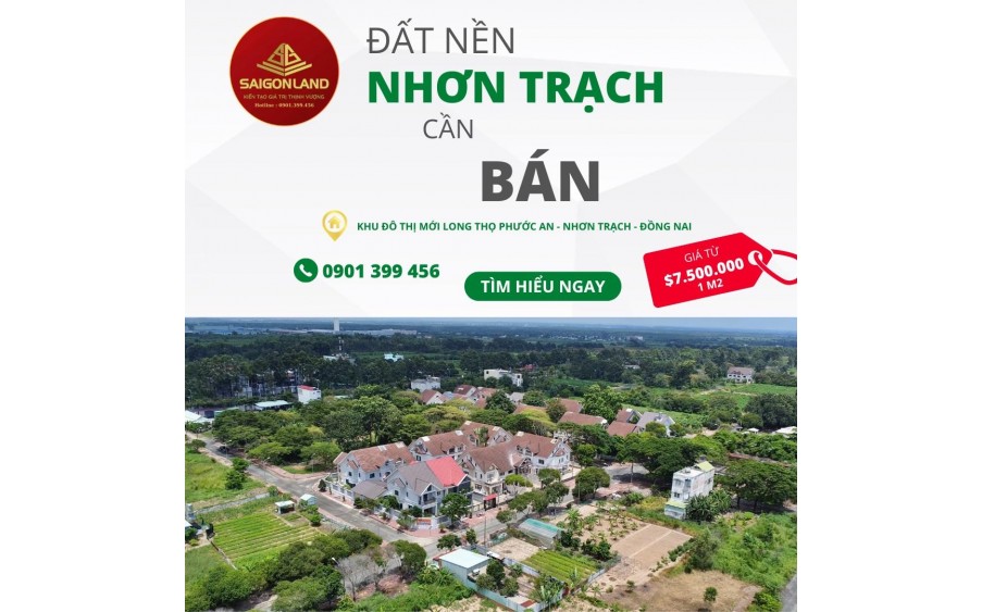 Công ty Saigonland Nhơn Trạch - Đất nền sổ sẵn Nhơn Trạch - Cửa ngõ Sân Bay Long Thành